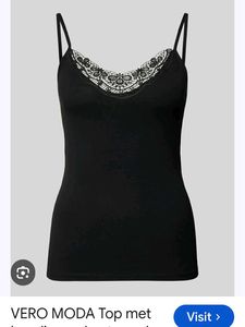 vero moda Black Lace Trim Camisole Top