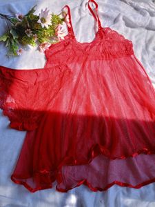 Red Lace Babydoll Lingerie