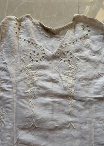 Elegant White Embroidered cutwork tunic