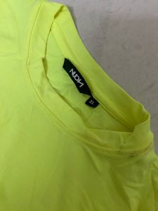 Neon Yellow Cropped T-Shirt