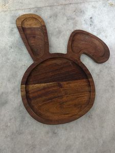 Wooden Dog &amp; Bunny Trays