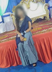 Elegant Blue Embellished Ethnic Gown