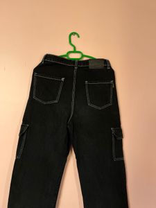 Black Cargo Jeans