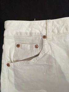 White Denim Cutoff Shorts