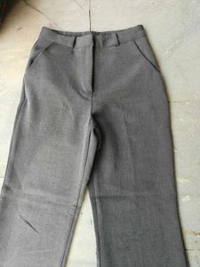 Winter Gray Flared Leg Trousers