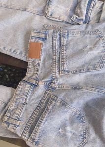 🔥Sale now in 499✨Light Wash Cargo Jeans