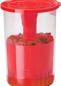 Red pickle container