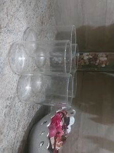 Unused Glass Tumblers × 5