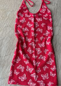 Charming Butterfly Print Mini Dress
