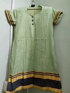 Elegant Green Kurti With Dupatta