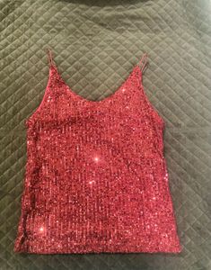 Sparkly Red Camisole Top