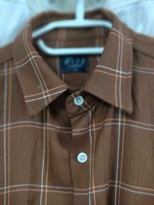 Men's Brown Long Sleeve Shirt