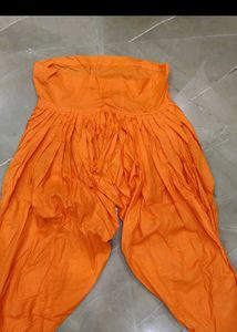 Orange punjabi/patiala suit with salwar