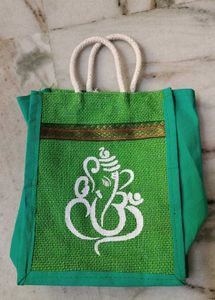 4️⃣Jute Tote Bags Ganesha Kolam
