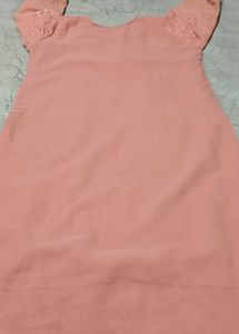Elegant Peach Embroidered Kurta Set