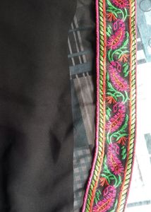 Embroidered Black Kurta