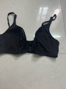 Black Clovia front open bra