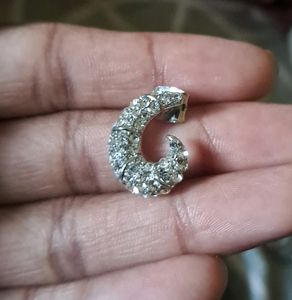 White Stone Stud Earring