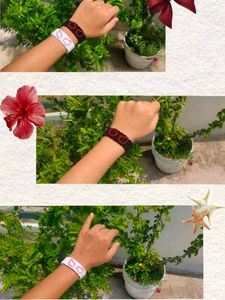 Spiderman inspired knit Couple Bracelets