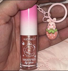 Cute Strawberry Lip Gloss Keychain