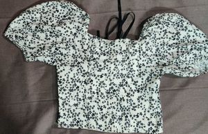 Floral Print Puff Sleeve Top