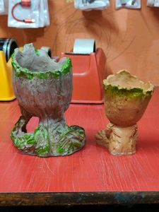 Baby Groot Clay Planter Set of 2