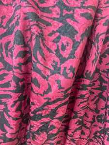 Stylish Pink &amp; Black Print Midi Dress