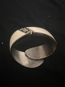 Vintage Heart Rhinestone enemelled  Cuff Bracelet
