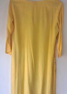 Vibrant Yellow Printed Kurta