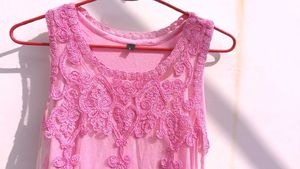 asthetic Pink lace Top🩷