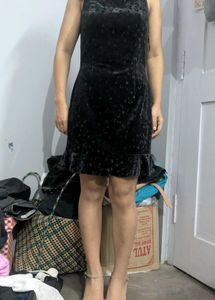 Black Velvet Mini Dress