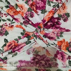 Floral Knot-Front Top