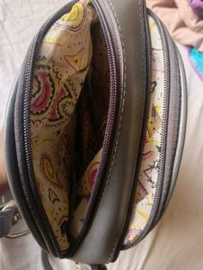 Circular Plaid Crossbody Bag