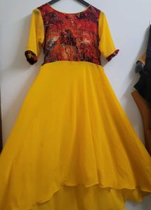 Vibrant Yellow Ethnic Gown