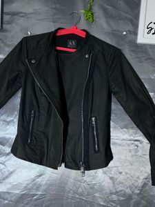 AX  Black Faux Leather Jacket