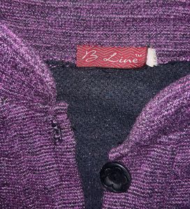 Purple Textured Button-Up Jacket