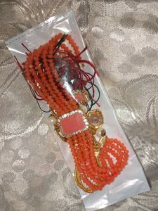 Beaded Necklace and Earring Set