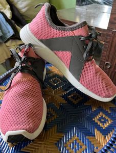 Stylish Pink &amp; Grey Sneakers
