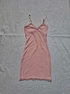 Pink H&amp;M Dress with Lace Trim