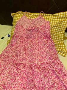 Pink Floral Tiered Sundress