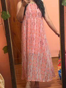 Boho Maxi Dress - Coral Print💗