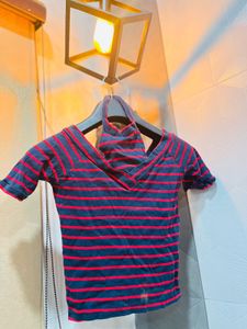 Y2K Cut-Out Neckline Casual Tee