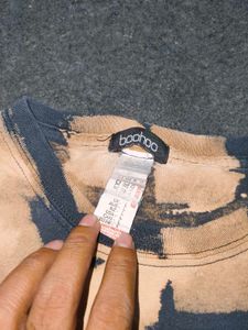 boohoo 'Tokyo Dragon' Acid Wash Graphic Tee