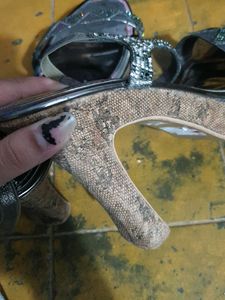 PRICE DROP BLACKISH SILVER HIGH HEELS