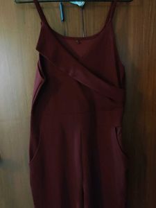 Maroon Jumpsuit + Glitter Crop Jacket