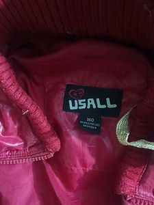 GIRLS NEW RED FLUFFY JACKET