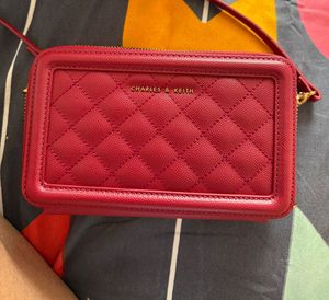 Quilted Boxy Long Wallet Red (unused)new  Original