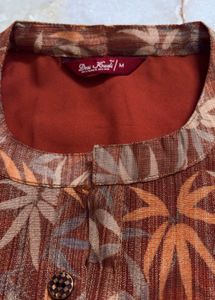 Women's Long Top – Rust Brown