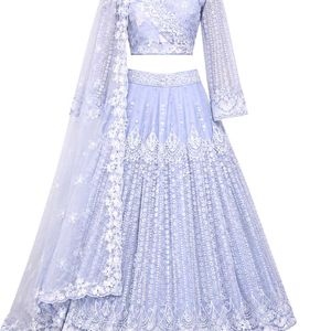 Elegant Lavender Embroidered Lehenga Choli