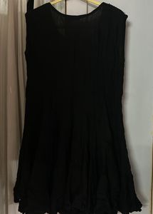 Black Flared Mini Dress